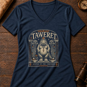 Taweret Threshold Women's V-Neck Tee — heather navy