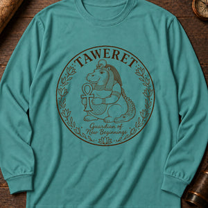 Taweret The Guardian Long Sleeve Shirt — Seafoam