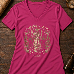 Leshy Boundary Women's V-Neck Tee — berry