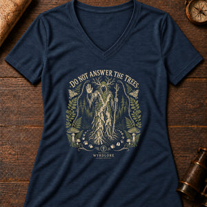 Leshy Boundary Women's V-Neck Tee — heather navy