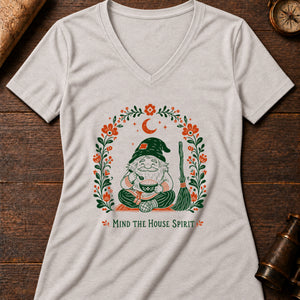 Little Domovoi Hearth Women's V-Neck Tee — heather dust
