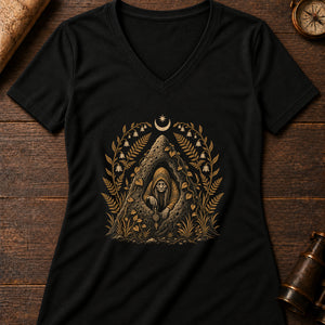 Nuno Punso Mound Women's V-Neck Tee — solid black blend
