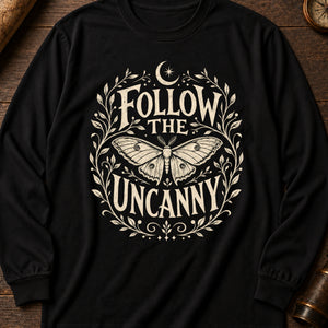 Follow The Uncanny Long Sleeve Shirt — Black