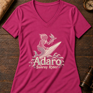 Adaro Sunray Rider Women's V-Neck Tee — berry