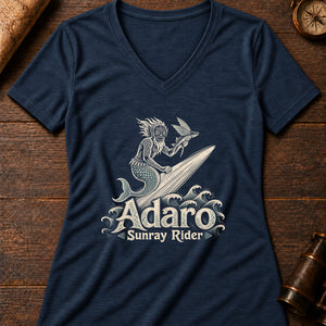 Adaro Sunray Rider Women's V-Neck Tee — heather navy
