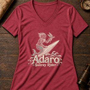 Adaro Sunray Rider Women's V-Neck Tee — heather red