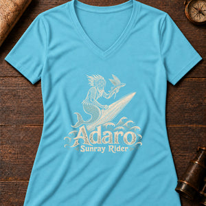 Adaro Sunray Rider Women's V-Neck Tee — turquoise