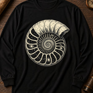 Ammonite Star Chart Long Sleeve Shirt — Black