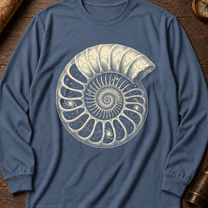 Ammonite Star Chart Long Sleeve Shirt — Blue Jean