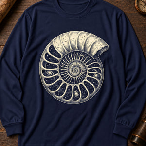 Ammonite Star Chart Long Sleeve Shirt — True Navy
