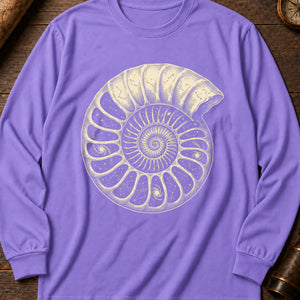 Ammonite Star Chart Long Sleeve Shirt — Violet