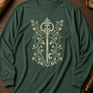 The Hedge Maze Key Long Sleeve Shirt — Blue Spruce