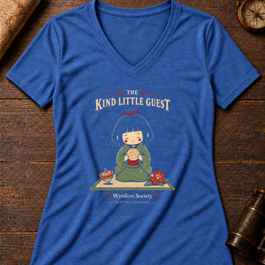 Zashiki Warashi Guest Women's V-Neck Tee — heather true royal