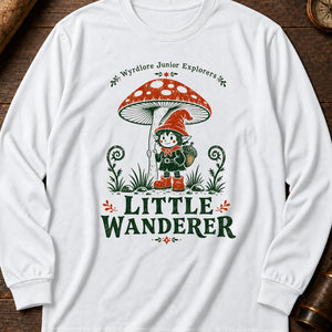 Duende Mushroom Cap Long Sleeve Shirt — White