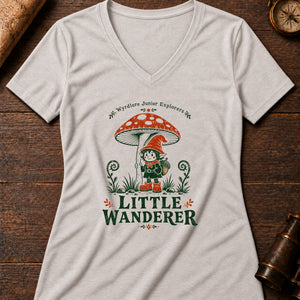 Duende Mushroom Cap Women's V-Neck Tee — heather dust
