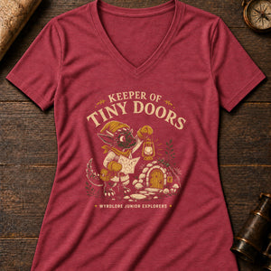 Kobold Lantern Helper Women's V-Neck Tee — heather red