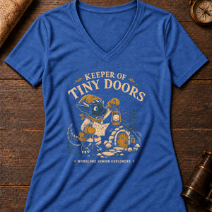 Kobold Lantern Helper Women's V-Neck Tee — heather true royal