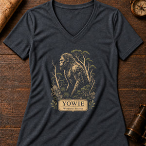 Yowie Range Women's V-Neck Tee — dark grey heather