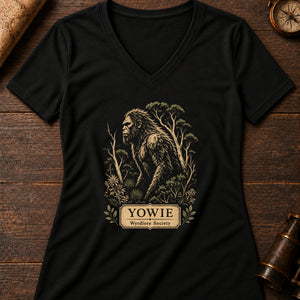 Yowie Range Women's V-Neck Tee — solid black blend