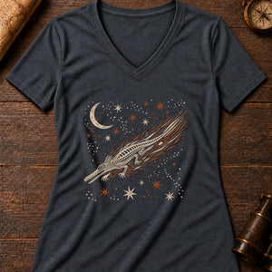 Namorrodor Night Women's V-Neck Tee — dark grey heather
