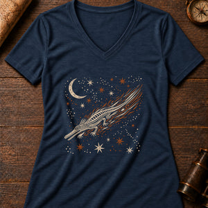 Namorrodor Night Women's V-Neck Tee — heather navy