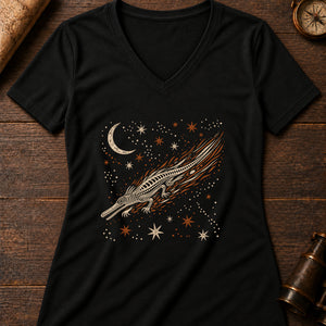 Namorrodor Night Women's V-Neck Tee — solid black blend