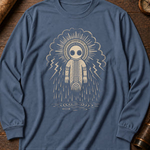Wandjina Cloud Long Sleeve Shirt — Blue Jean
