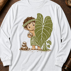 Little Menehune Long Sleeve Shirt — White