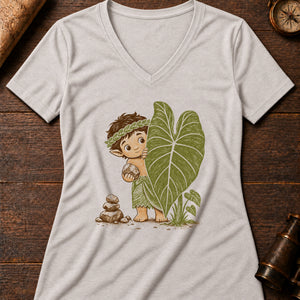 Little Menehune Women's V-Neck Tee — heather dust
