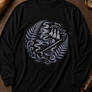 Patupaiarehe Mist Long Sleeve Shirt — Black