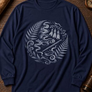 Patupaiarehe Mist Long Sleeve Shirt — True Navy