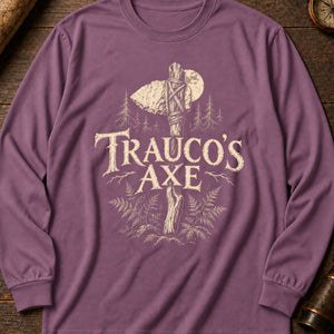The Trauco's Axe Long Sleeve Shirt — Berry