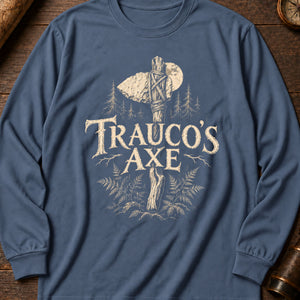 The Trauco's Axe Long Sleeve Shirt — Blue Jean