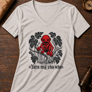 Yara-ma-yha-who Specimen Women's V-Neck Tee — heather dust