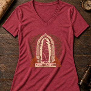 Kurangaituku Gate Women's V-Neck Tee — heather red