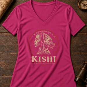 Kishi Two-Face Women's V-Neck Tee — berry