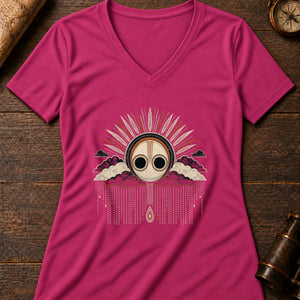 Gunggamurra Cloud Women's V-Neck Tee — berry