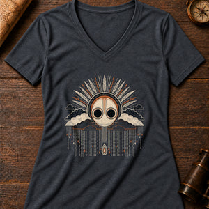 Gunggamurra Cloud Women's V-Neck Tee — dark grey heather