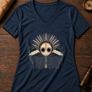 Gunggamurra Cloud Women's V-Neck Tee — heather navy