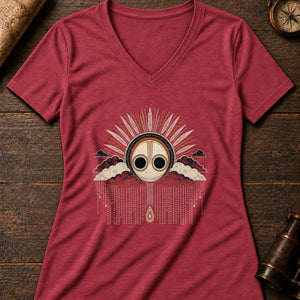 Gunggamurra Cloud Women's V-Neck Tee — heather red