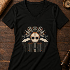 Gunggamurra Cloud Women's V-Neck Tee — solid black blend