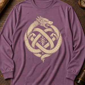 Lindworm Coil Long Sleeve Shirt — Berry