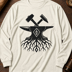 Dvergr Forge Mark Long Sleeve Shirt — Ivory