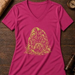 The Hidden Vættir Women's V-Neck Tee — berry