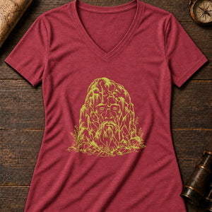 The Hidden Vættir Women's V-Neck Tee — heather red