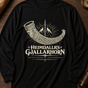 Heimdallr's Horn Long Sleeve Shirt — Black