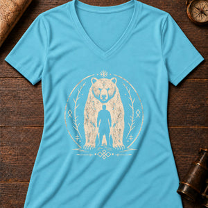 The Fylgja's Form Women's V-Neck Tee — turquoise