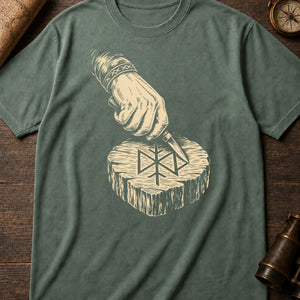 The Rune-Carver's Hand — blue spruce