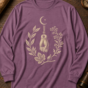 Meiga Moon Charm Long Sleeve Shirt — Berry