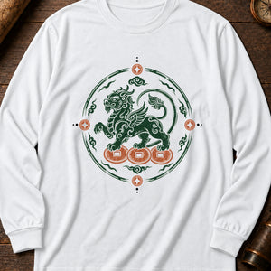 Pixiu Keeper Long Sleeve Shirt — White